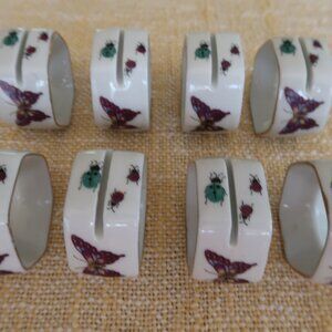 Set of 8 Ardalt Porcelain Napkin Rings/Place Card Holders